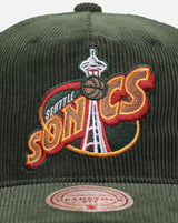 Mitchell & Ness NBA Retro Team Corduroy Origins Seattle Supersonics Green
