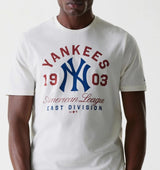 New Era MLB Wordmark Tee New York Yankees Off White