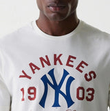 New Era MLB Wordmark Tee New York Yankees Off White