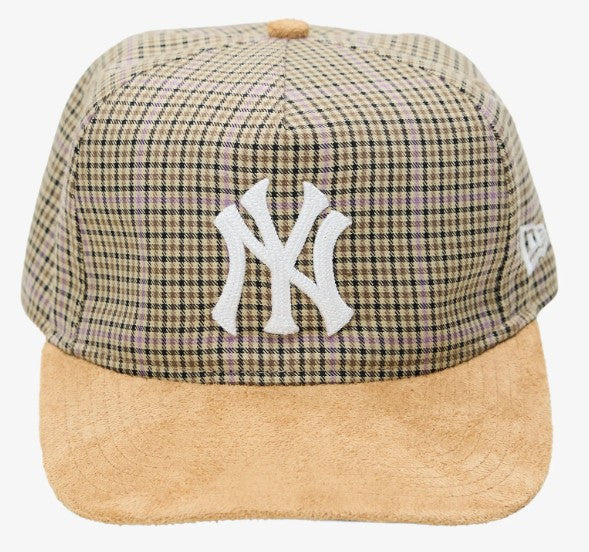 New Era Golfer MLB Plaid Suede New York Yankees Light Beige