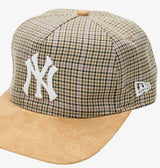 New Era Golfer MLB Plaid Suede New York Yankees Light Beige