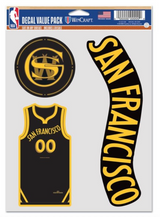 NBA Team City Edition Decal 3 Pack Golden State Warriors