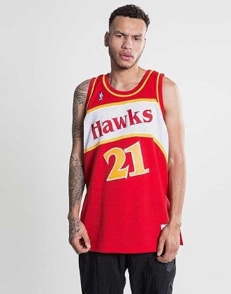 Mitchell & Ness NBA Swingman Jersey Atlanta Hawks Dominque Wilkins #21 Red