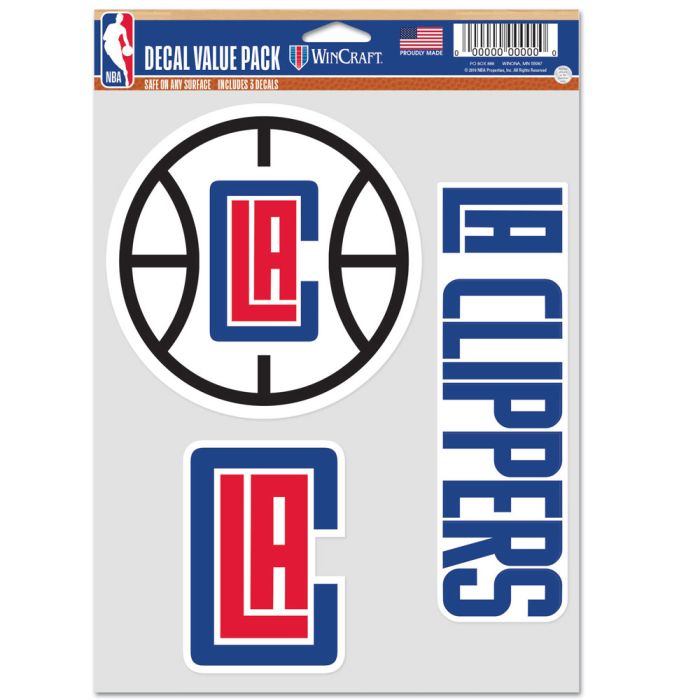 NBA Team Decal 3 Pack Los Angeles Clippers