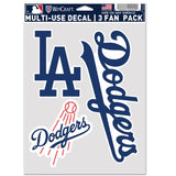 MLB Team Decal 3 Pack Los Angeles Dodgers