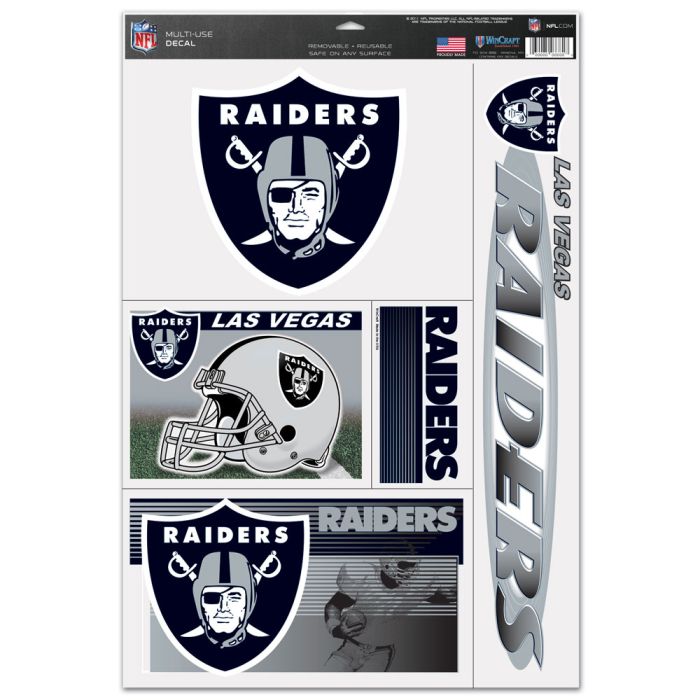NFL Team Multi Decal Pack Las Vegas Raiders
