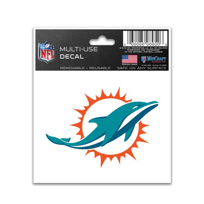 NFL Team Logo Decal Pack Miami Dolphins