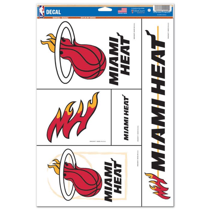 NBA Team Multi Decal Pack Miami Heat