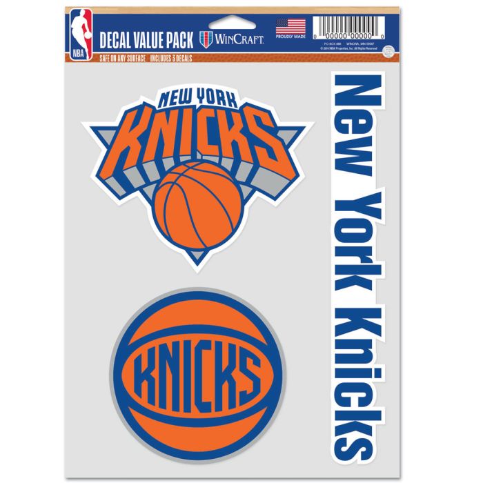 NBA Team Decal 3 Pack New York Knicks