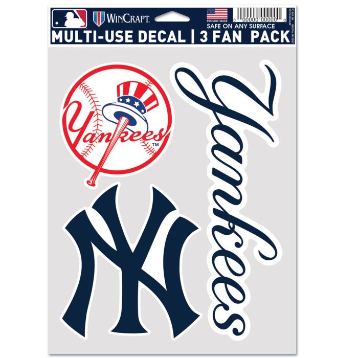 MLB Team Decal 3 Pack New York Yankees