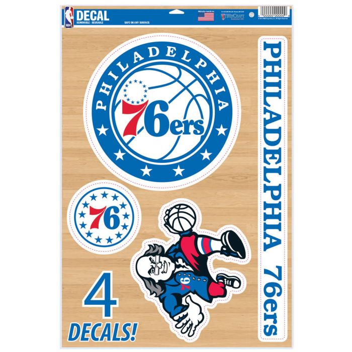 NBA Team Multi Decal Pack Philadelphia 76ers