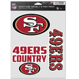 NFL Team Decal 3 Pack San Francisco 49ers