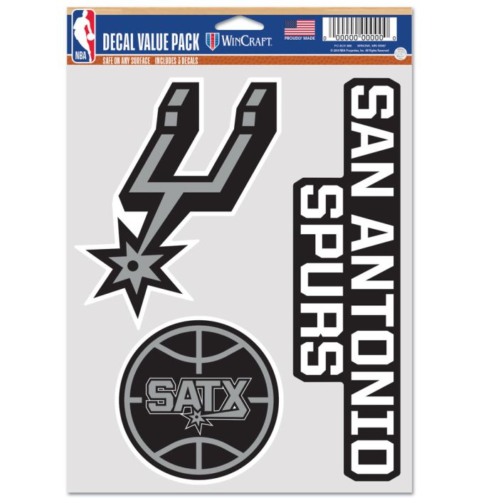 NBA Team Decal 3 Pack San Antonio Spurs