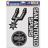 NBA Team Decal 3 Pack San Antonio Spurs