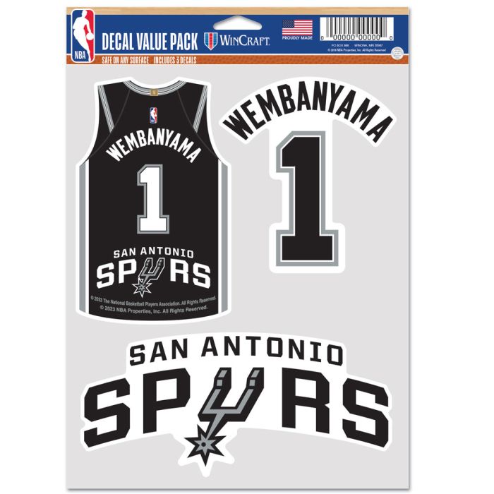 NBA Player Decal 3 Pack Victor Wembanyama