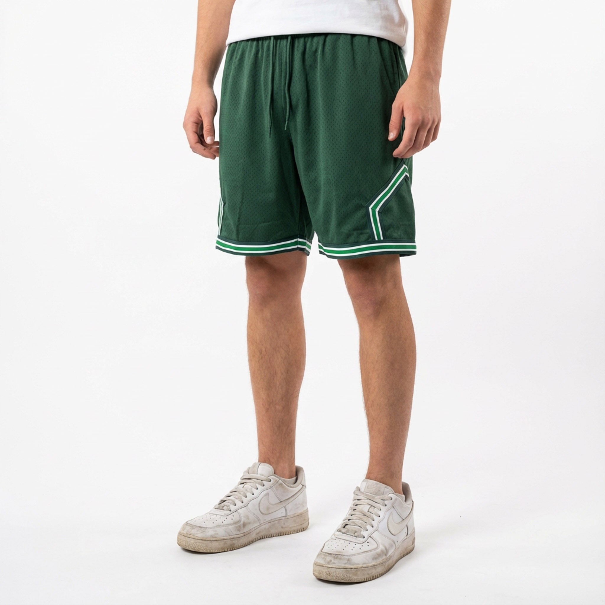 Mitchell & Ness Branded Diamond Mesh Shorts Pine Needle/Apple Green
