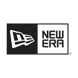 Black and white new era logo featuring a stylized cap silhouette on the left and bold, blocky lettering spelling ’new era’ to its right.