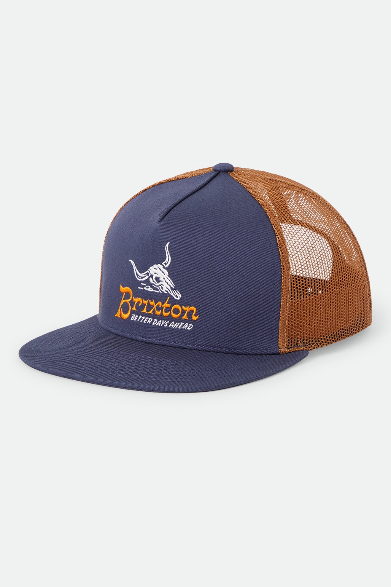 Brixton Barren Trucker Navy/Brown Sugar