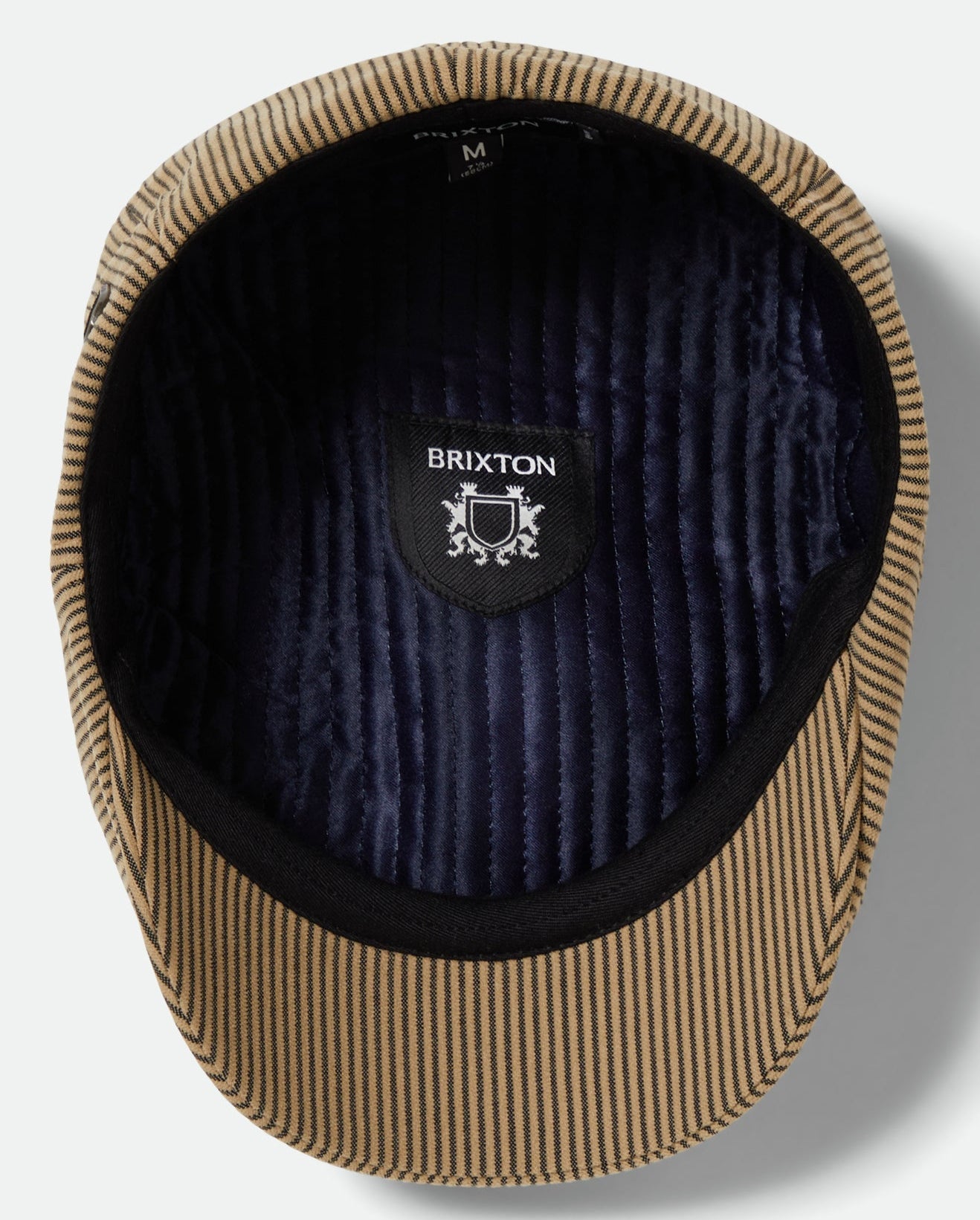 Brixton Brood Snap Cap Dark Tan/Black Hickory Stripe