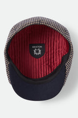 Brixton Brood Snap Cap Navy/Sand Houndstooth