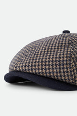 Brixton Brood Snap Cap Navy/Sand Houndstooth