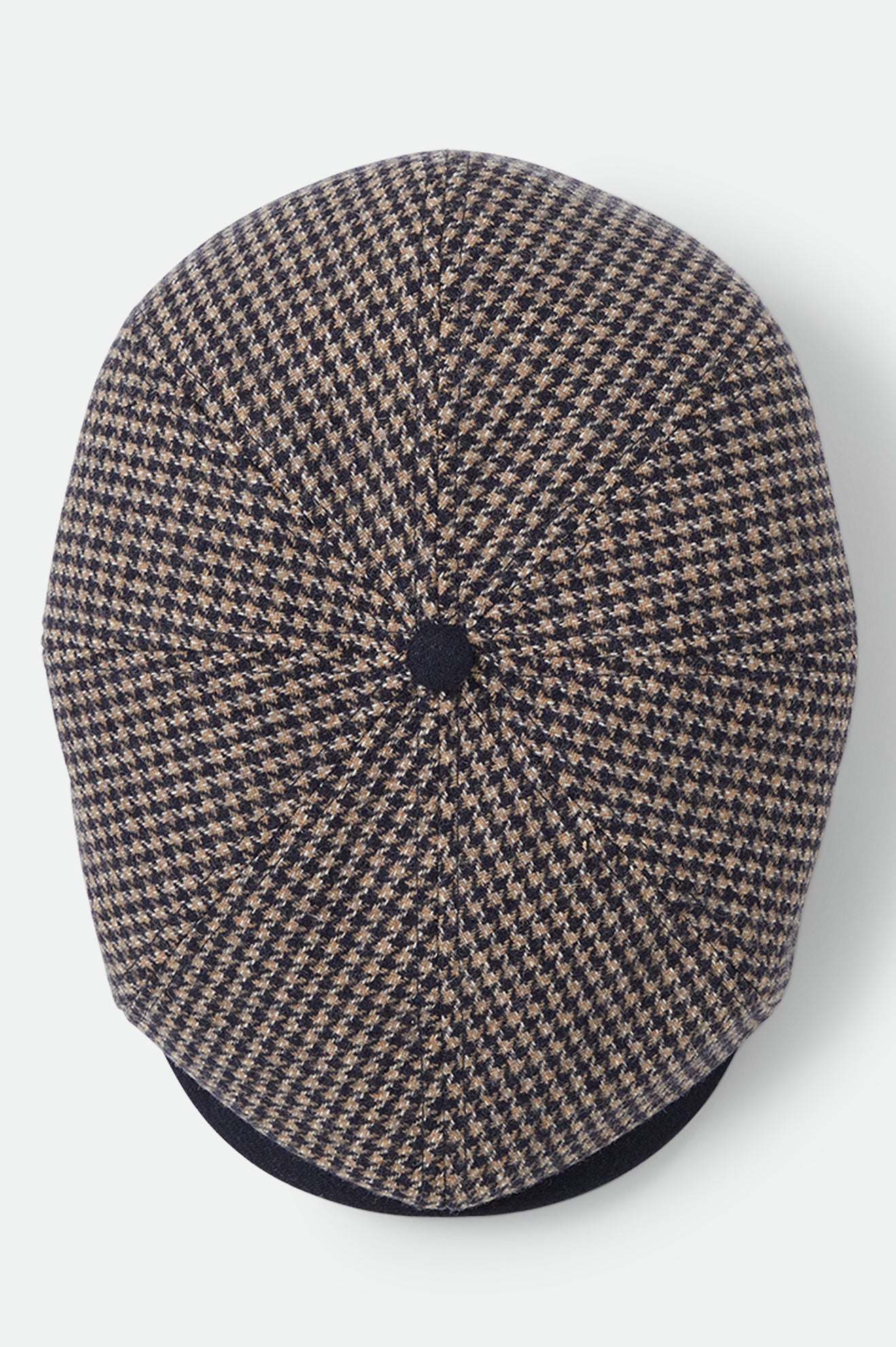 Brixton Brood Snap Cap Navy/Sand Houndstooth