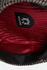 Brixton Brood Snap Cap Navy/Sand Houndstooth