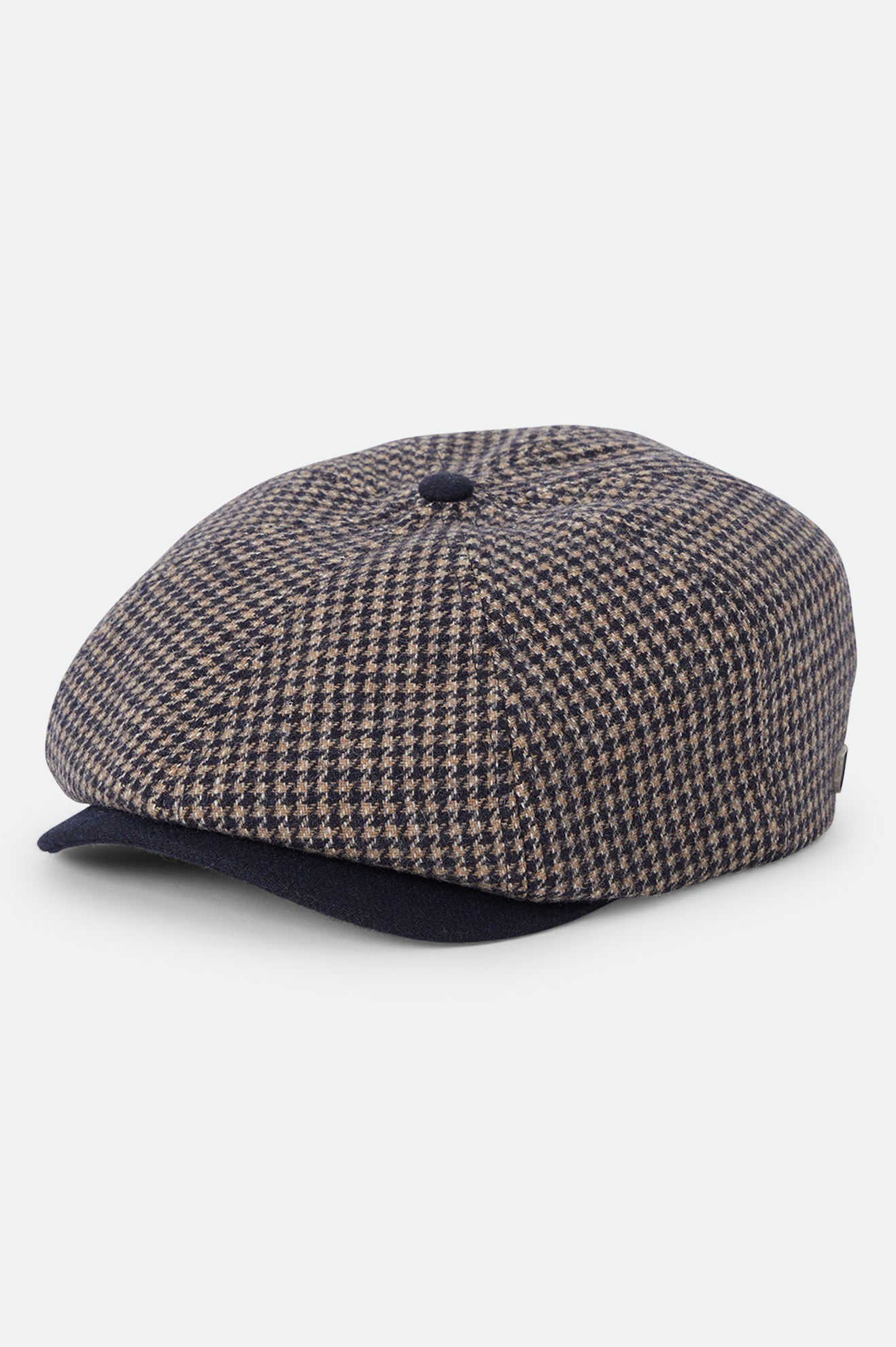 Brixton Brood Snap Cap Navy/Sand Houndstooth