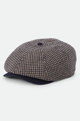 Brixton Brood Snap Cap Navy/Sand Houndstooth
