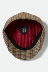 Brixton Brood Snap Cap Oatmeal/Charcoal Houndstooth