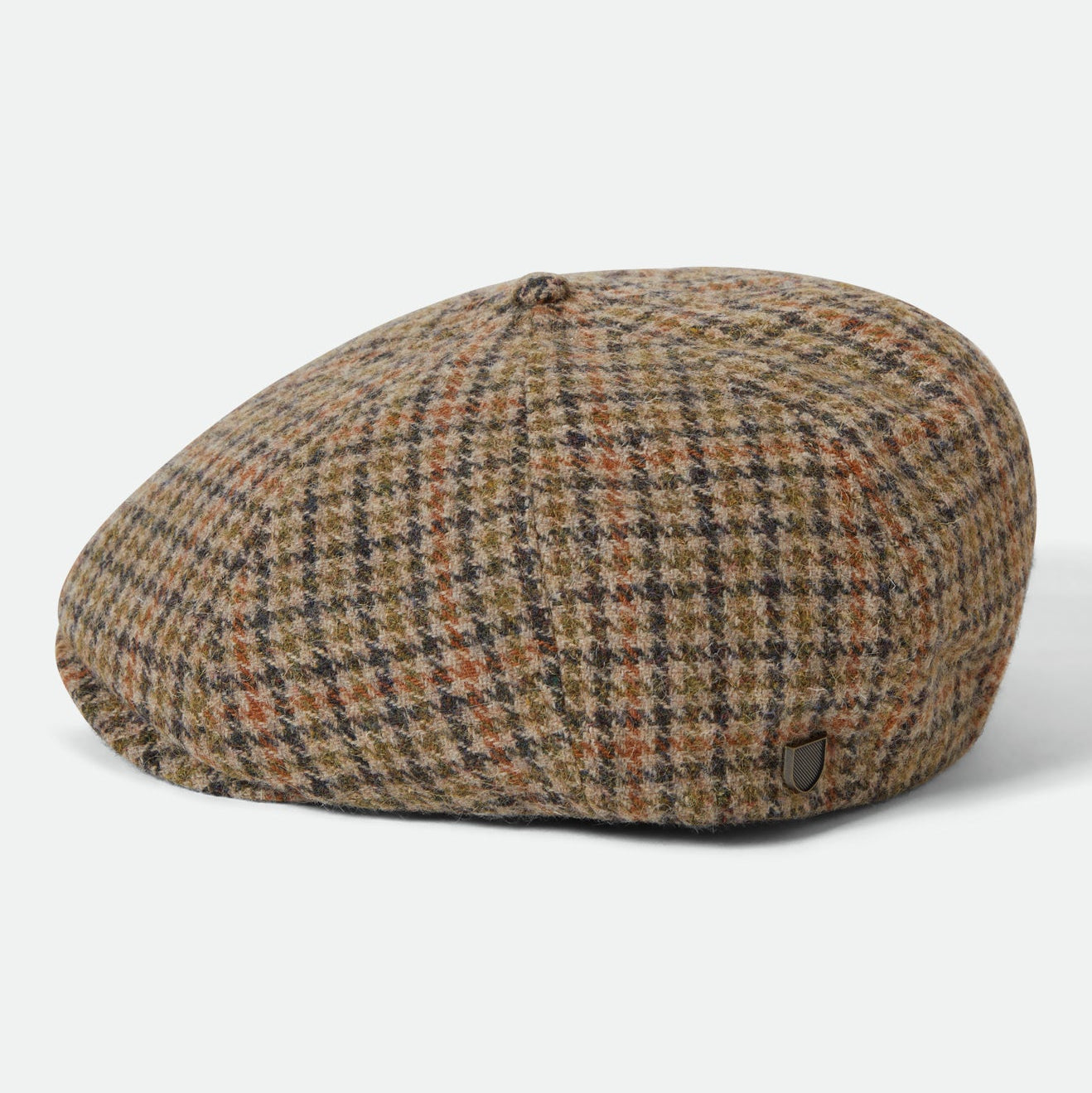 Brixton Brood Snap Cap Oatmeal/Charcoal Houndstooth