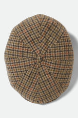 Brixton Brood Snap Cap Oatmeal/Charcoal Houndstooth