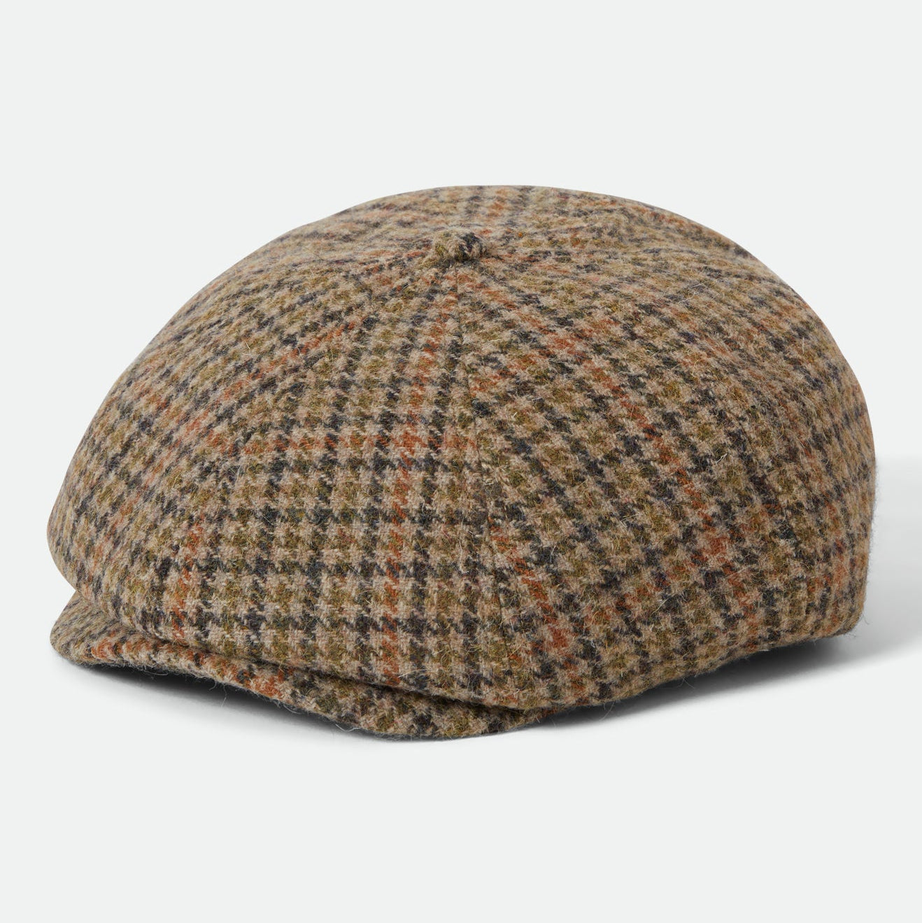 Brixton Brood Snap Cap Oatmeal/Charcoal Houndstooth