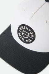 Brixton Crest C MP Snapback Black/Off White