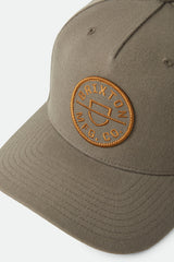 Brixton Crest C MP Snapback Dark Olive/Caramel
