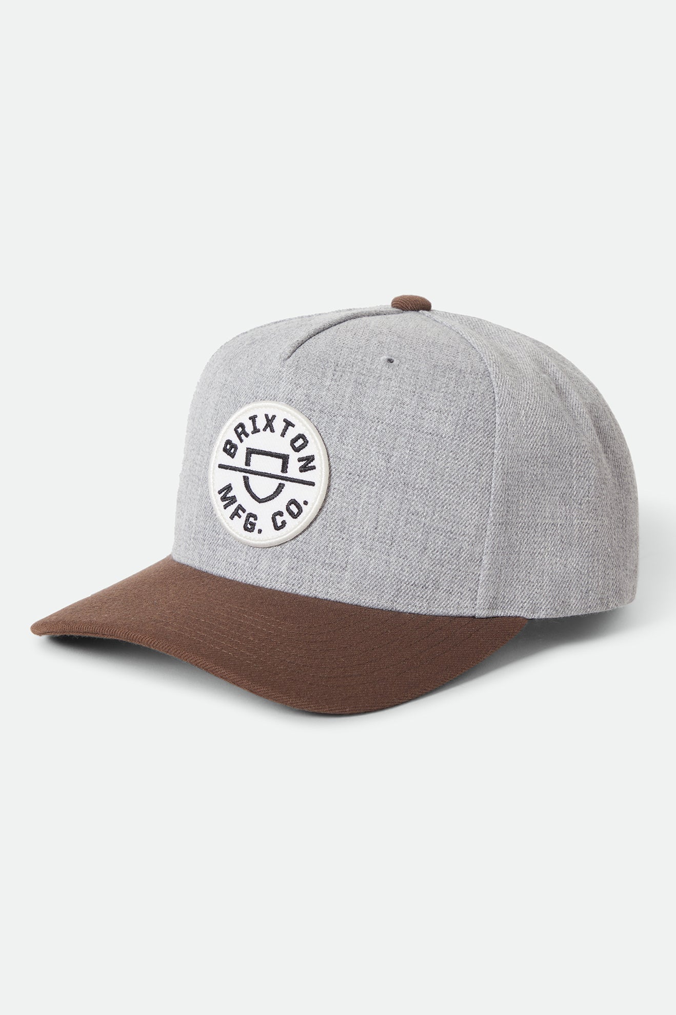 Brixton Crest C MP Snapback Heather Grey/Pinecone Brown