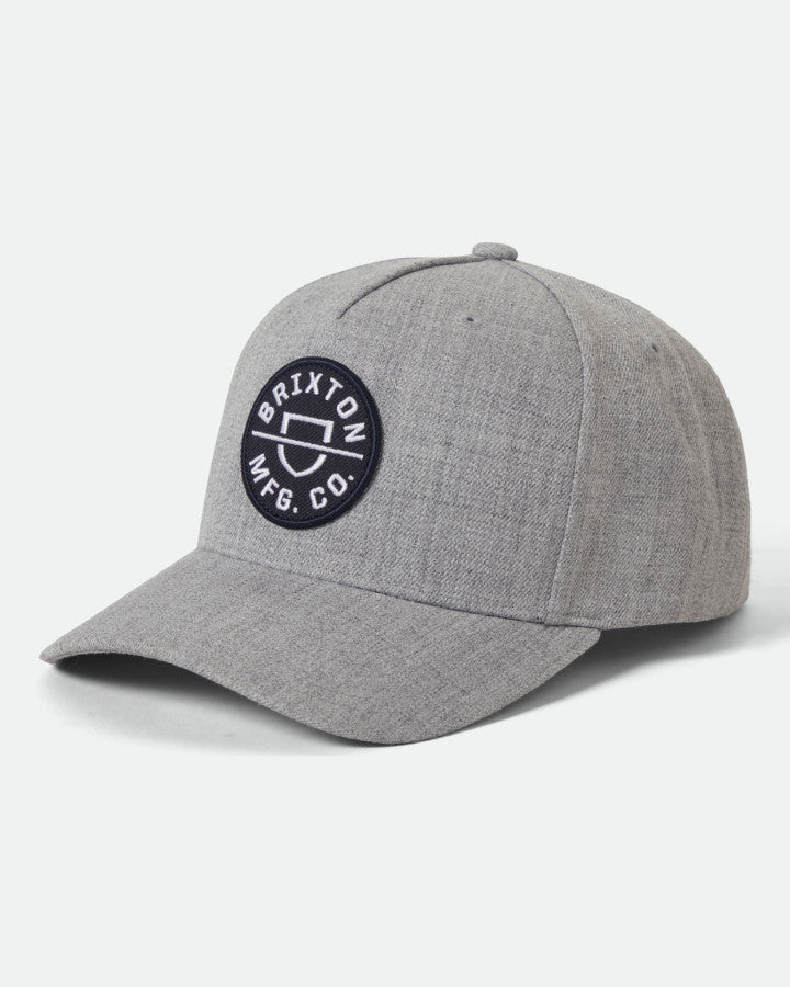 Brixton Crest C MP Snapback Light Heather Grey/Light Heather Grey