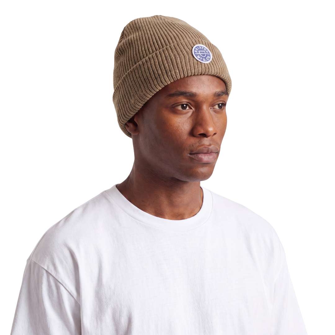 Brixton Crest Mini Logo Beanie Timeless Taupe
