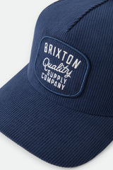 Brixton Hubal C MP Trucker Cap Dark Navy Corduroy
