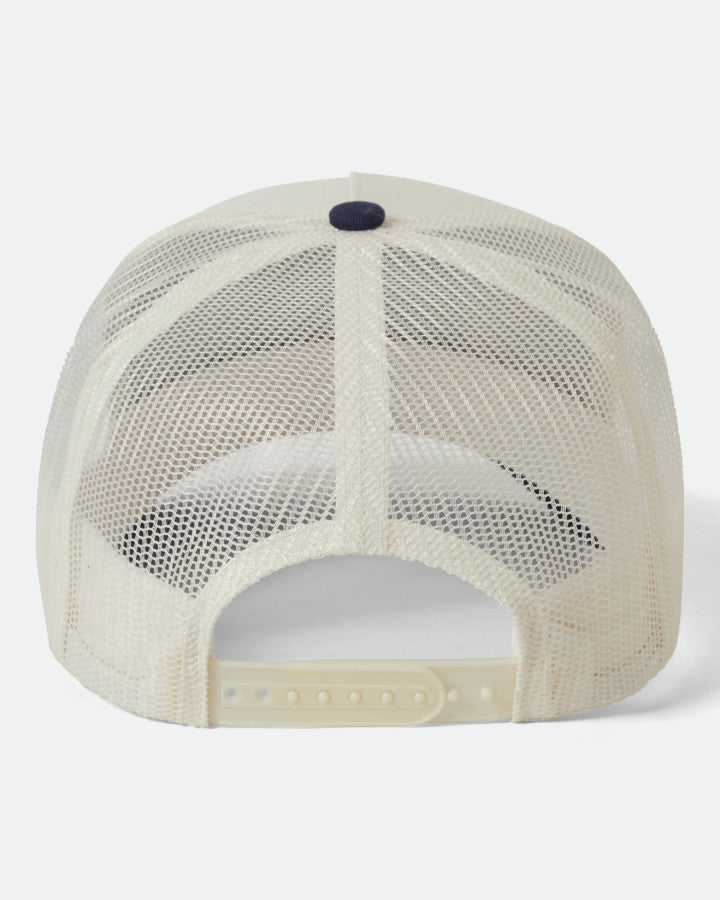 Brixton Hubal C MP Trucker Cap Off White/Midnight Blue