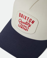 Brixton Hubal C MP Trucker Cap Off White/Midnight Blue