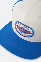 Brixton Meyers Snapback Off White/Electric Indigo