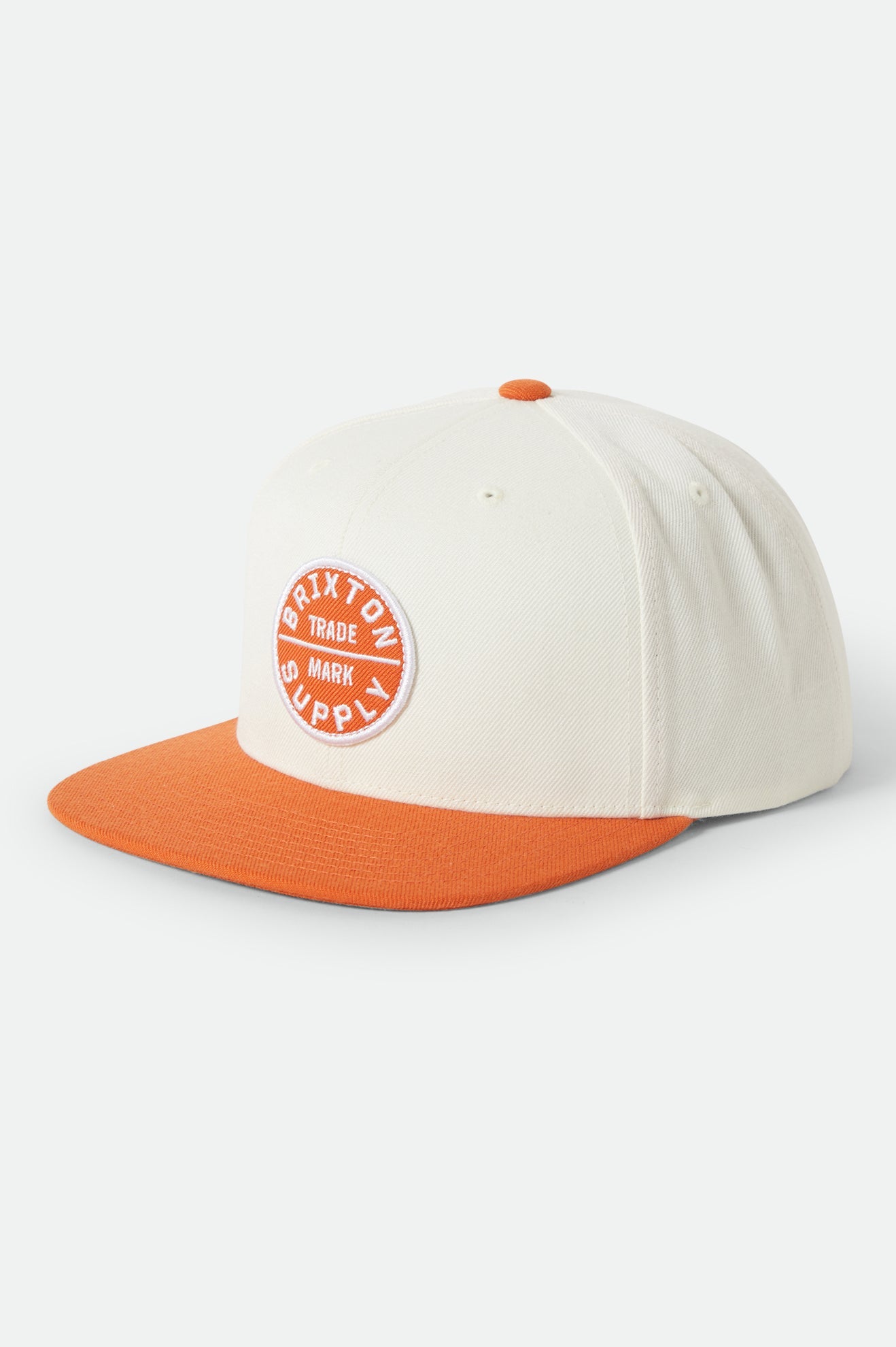 Brixton Oath III Snapback Off White/Burnt Orange