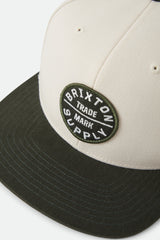 Brixton Oath III Snapback Wax Paper/Dark Olive