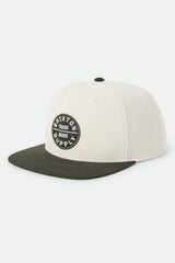 Brixton Oath III Snapback Wax Paper/Dark Olive