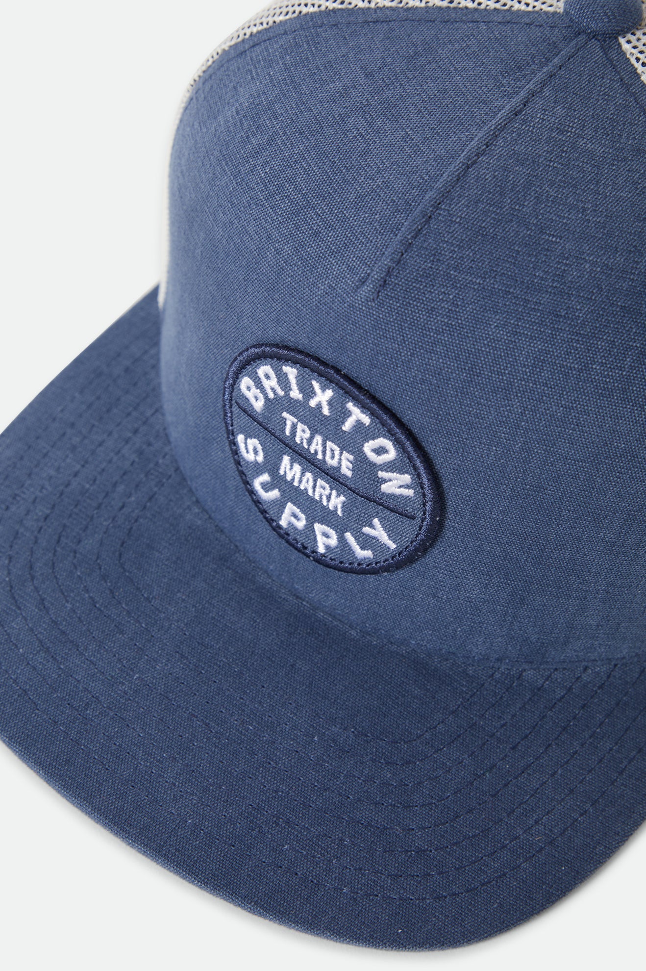 Brixton Oath MP Trucker Cap Blue Chambray/White