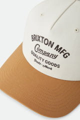 Brixton Stratton Snapback Off White/Caramel