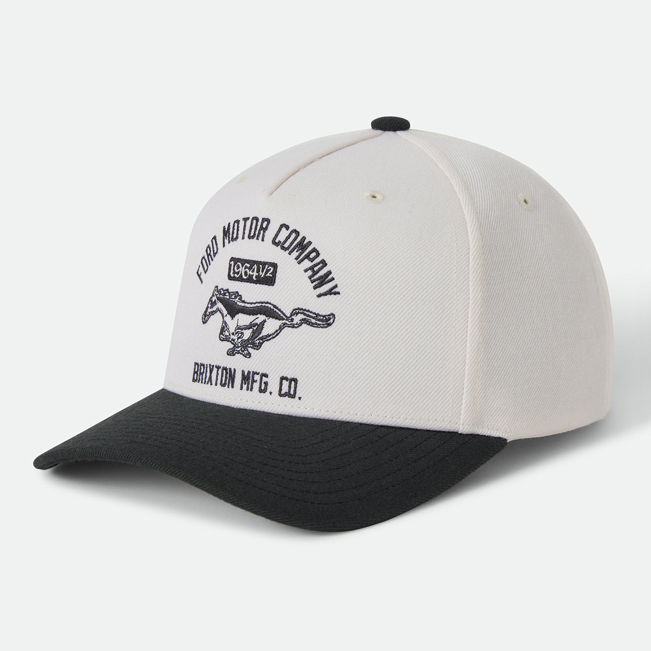 Brixton X Ford Mustang Snapback Wimbledon White/Burnt Rubber
