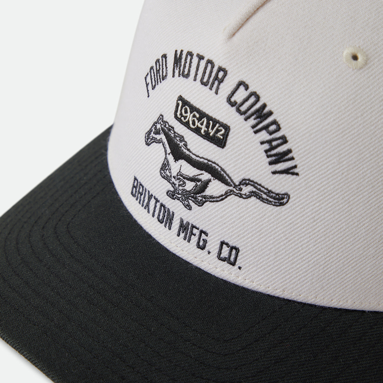 Brixton X Ford Mustang Snapback Wimbledon White/Burnt Rubber