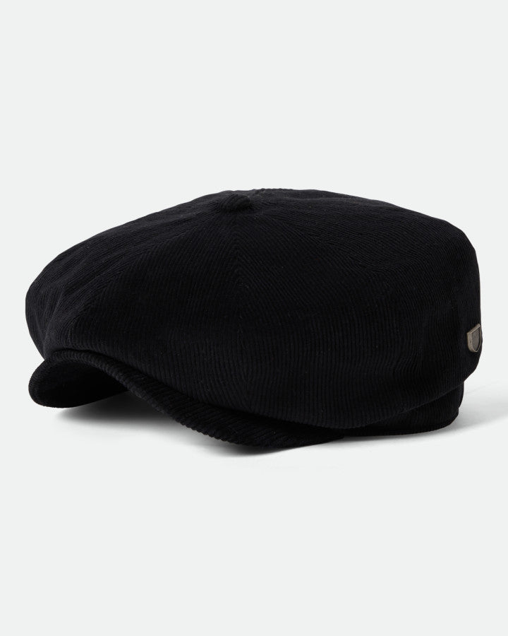 Brixton Brood Baggy Snap Cap Black Corduroy